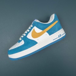 Nike Air Force 1 Blue White Yellow Low-top AF1 Casual Shoes For Men Women 