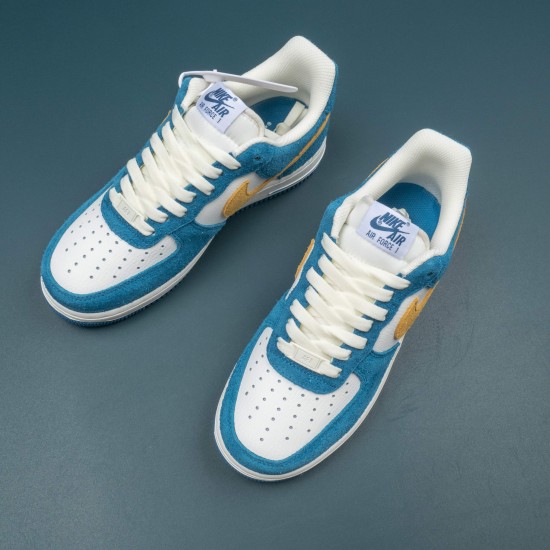 Nike Air Force 1 Blue White Yellow Low-top AF1 Casual Shoes For Men Women