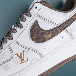 Nike Air Force 1 LV White Brown Low-top AF1 Casual Shoes For Men Women 