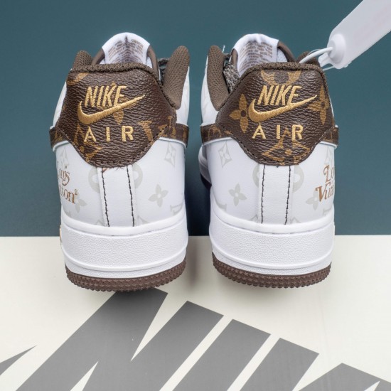 Nike Air Force 1 LV White Brown Low-top AF1 Casual Shoes For Men Women