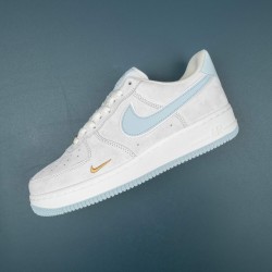 Nike Air Force 1 White Blue Low-top Shoes For Men Women 