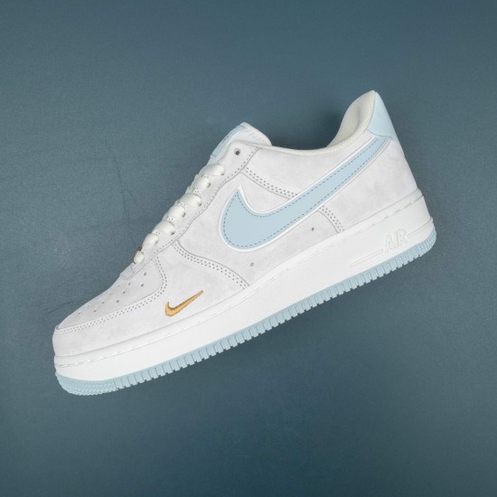 Nike Air Force 1 White Blue Low-top Shoes For Men Women