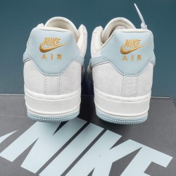 Nike Air Force 1 White Blue Low-top Shoes For Men Women 