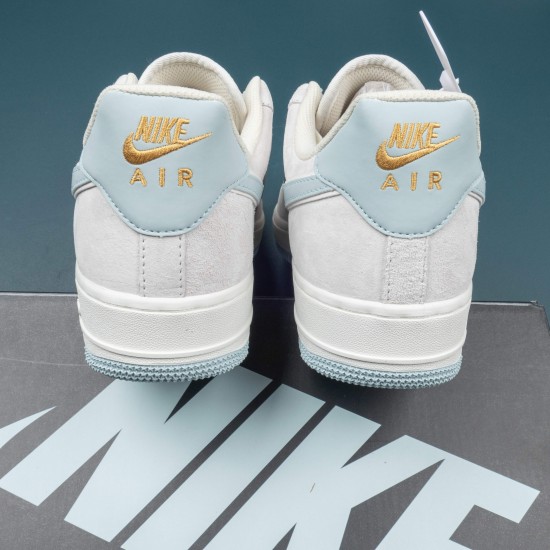 Nike Air Force 1 White Blue Low-top Shoes For Men Women