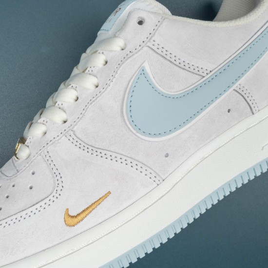 Nike Air Force 1 White Blue Low-top Shoes For Men Women