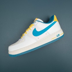 Nike Air Force 1 White Blue Yellow Low-top AF1 Casual Shoes For Men Women 