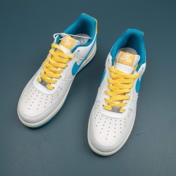 Nike Air Force 1 White Blue Yellow Low-top AF1 Casual Shoes For Men Women 