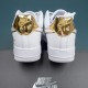 Nike Air Force 1 White Gray Gold Low-top AF1 Casual Shoes For Men Women