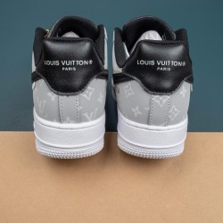 Nike Air Force 1 White Gray Low-top AF1 Casual Shoes For Men Women 