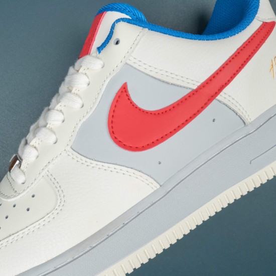 Nike Air Force 1 White Red Blue Gray Low-top AF1 Casual Shoes For Men Women