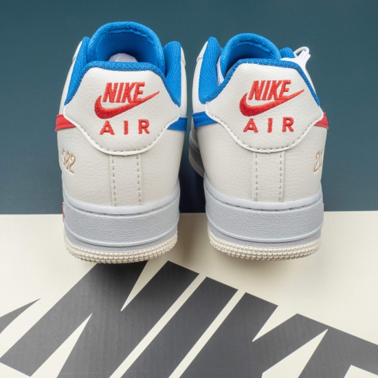 Nike Air Force 1 White Red Blue Gray Low-top AF1 Casual Shoes For Men Women