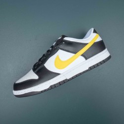 Nike Dunk Low Black White Yellow Men Casual Shoes 