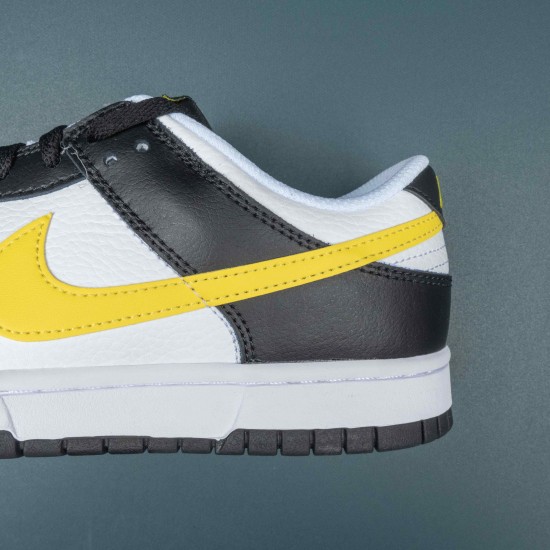 Nike Dunk Low Black White Yellow Men Casual Shoes