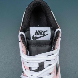 Nike Dunk Low Black Pink White Women Sports Shoes 