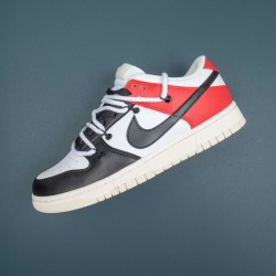 Nike Dunk Low Black White Red Men Casual Shoes 