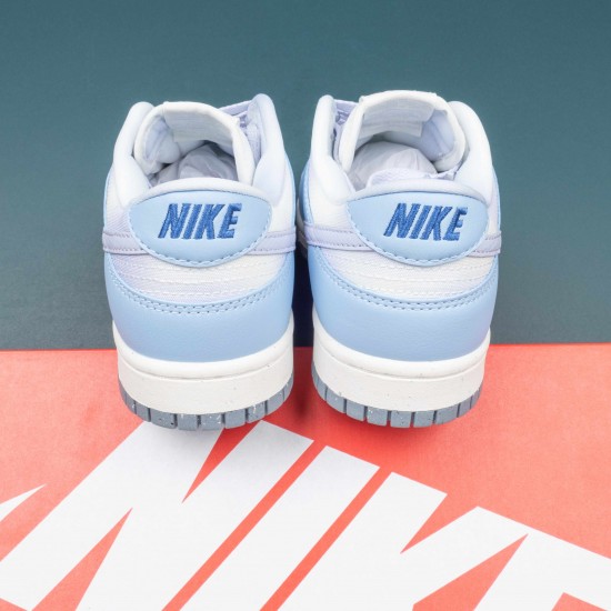 Nike Dunk Low LtBlue Silver Airbrush Canvas Women Sports Shoes