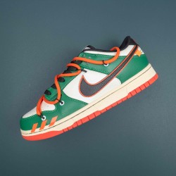 Nike Dunk Low EMB NBA 75th Anniversary Chicago Green Orange White Black Men Shoes 