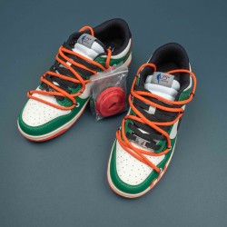 Nike Dunk Low EMB NBA 75th Anniversary Chicago Green Orange White Black Men Shoes 