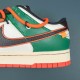 Nike Dunk Low EMB NBA 75th Anniversary Chicago Green Orange White Black Men Shoes