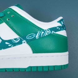 Nike Dunk Low Essential Paisley Pack Green White For Women Casual Shoes 