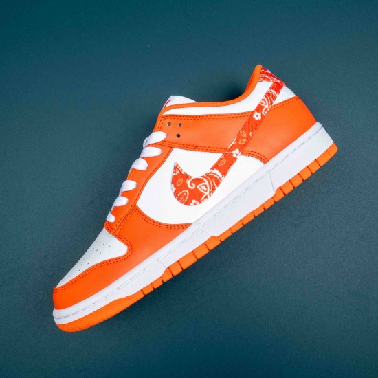 Nike Dunk Low Essential Paisley Pack Orange White Women Casual Shoes