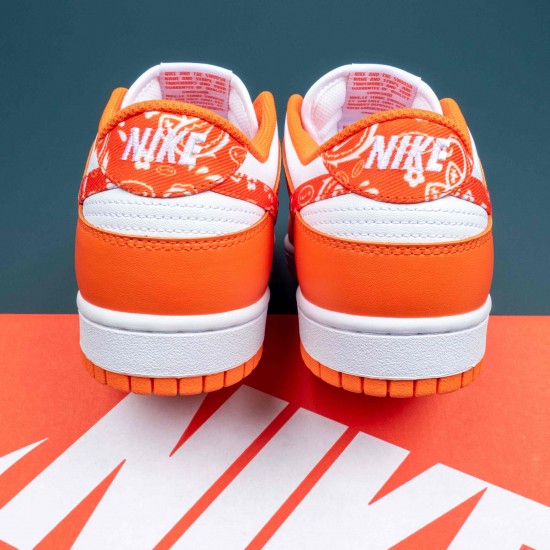 Nike Dunk Low Essential Paisley Pack Orange White Women Casual Shoes