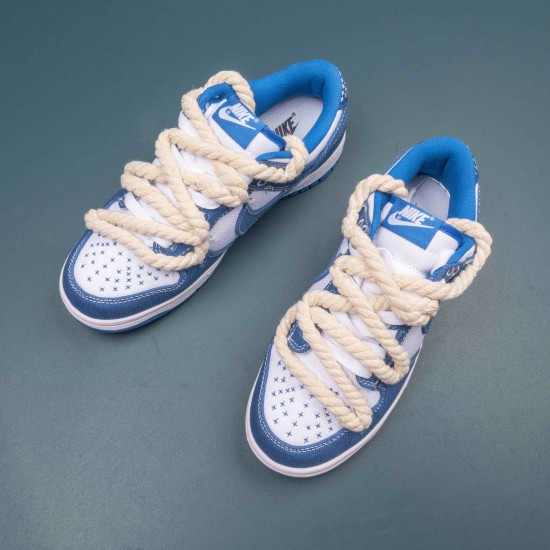 Nike Dunk Low Industrial Blue Beige Navy Sashiko Men For Shoes