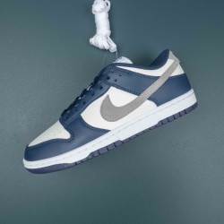 Nike Dunk Low Ironstone Navy White Grey Men Casual Shoes 