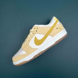 Nike Dunk Low Lemon Drop LtYellow White Women Shoes 