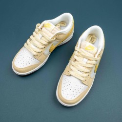 Nike Dunk Low Lemon Drop LtYellow White Women Shoes 