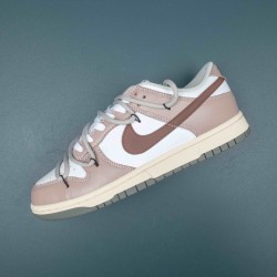 Nike Dunk Low Brown White Grey For Women Casual Shoes 