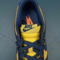 Nike Dunk Low Michigan Navy Yellow White Men Casual Shoes 