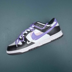 Nike Dunk Low Purple White Black For Women Casual Shoes 