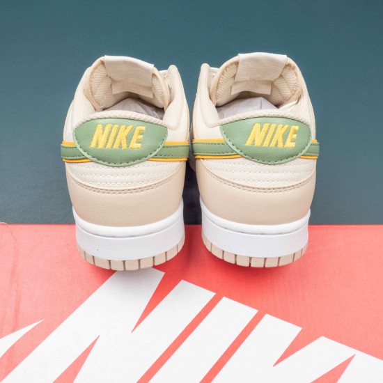 Nike Dunk Low Pale Ivory Oil Green Women Sports Shoes