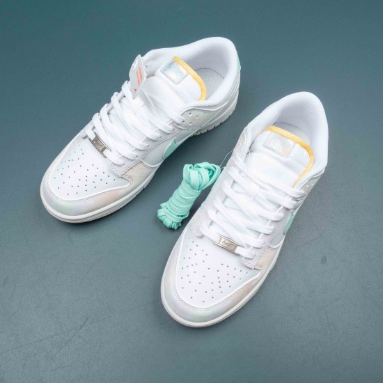 Nike Dunk Low Pastel Paisley White Green Women Shoes