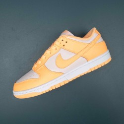 Nike Dunk Low Peach Cream Yellow Pink Women Shoes 