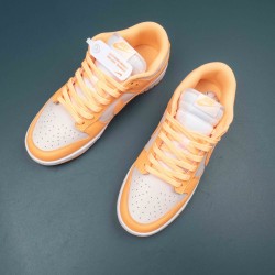 Nike Dunk Low Peach Cream Yellow Pink Women Shoes 