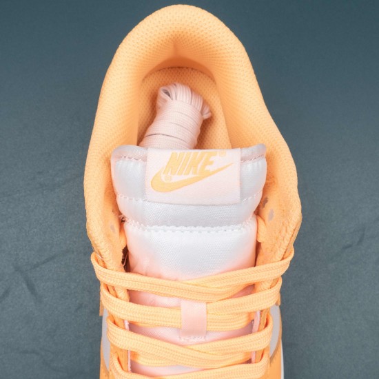 Nike Dunk Low Peach Cream Yellow Pink Women Shoes