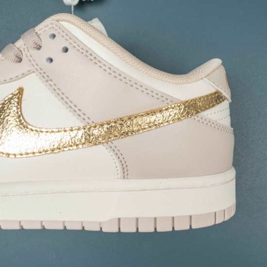 Nike Dunk Low Phantom Metallic Gold Women Shoes