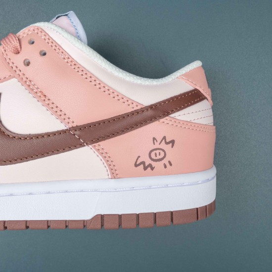 Nike Dunk Low Pink Brown Ltpink Women Casual Shoes