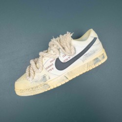 Nike Dunk Low Retro Coconut Milk Beige Black Women Shoes 