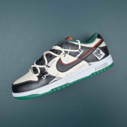 Nike Dunk Low Retro Miami Hurricanes Green Black White Men Sports Shoes 