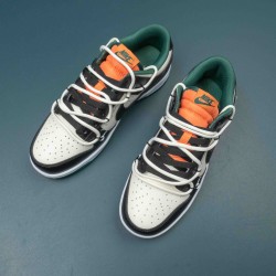 Nike Dunk Low Retro Miami Hurricanes Green Black White Men Sports Shoes 