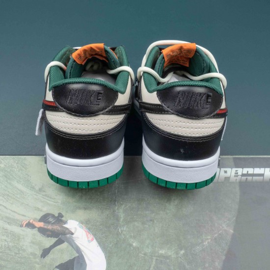 Nike Dunk Low Retro Miami Hurricanes Green Black White Men Sports Shoes