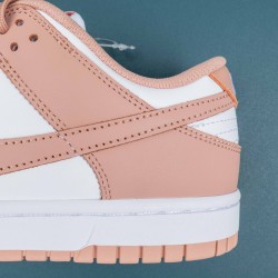 Nike Dunk Low Rose Whisper Pink White Women Shoes 