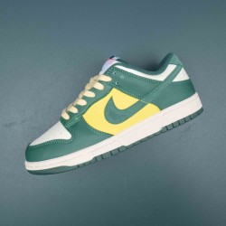 Nike Dunk Low SE Noble Green Yellow White Women Shoes 