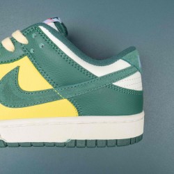 Nike Dunk Low SE Noble Green Yellow White Women Shoes 