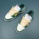 Nike Dunk Low SE Noble Green Yellow White Women Shoes