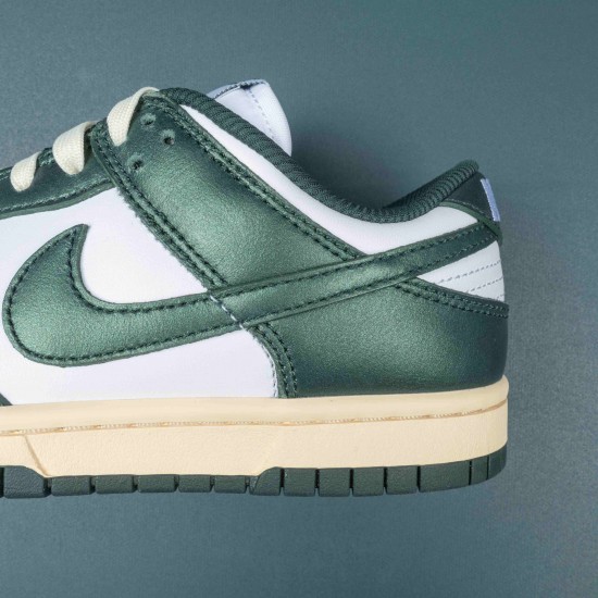 Nike Dunk Low Vintage Green White Women Shoes