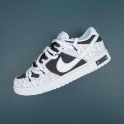 Nike Dunk Low White Paisley Black Grey Women Casual Shoes 